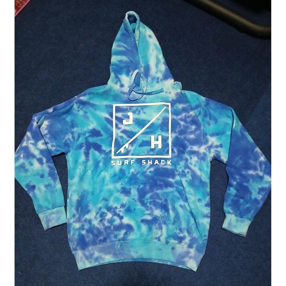 COLORTONE J/H Surf Shack BLUE/PURPLE TIE DYE HOODIE / UNISEX M